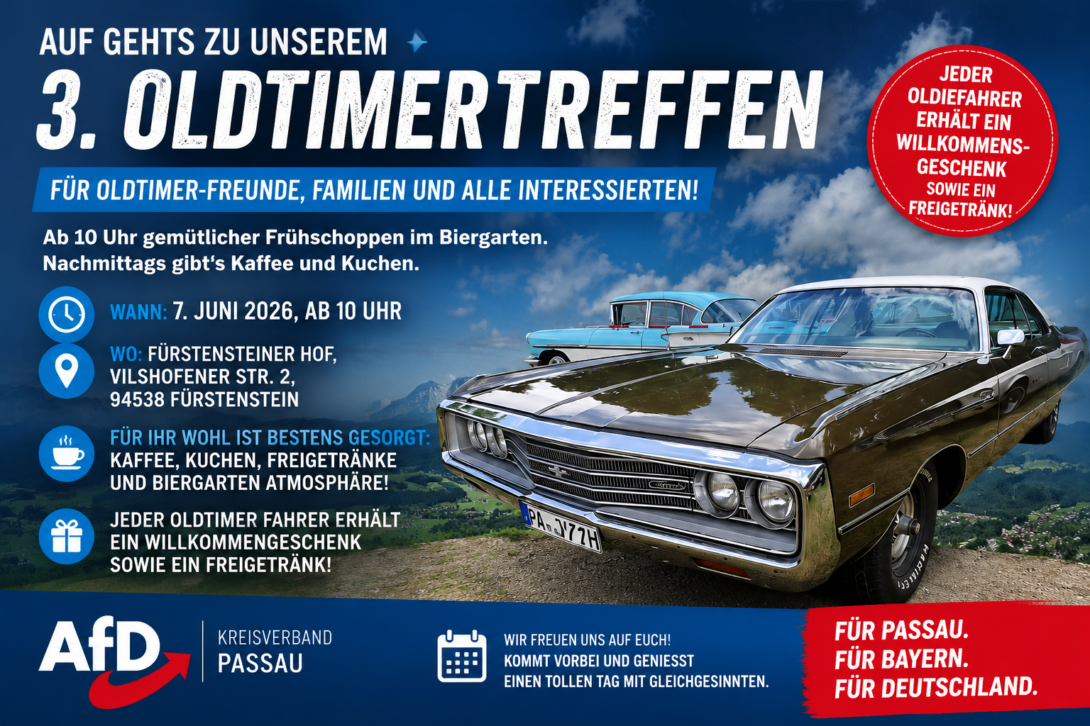 Sommerfest & Oldtimertreffen AfD Kreisverband Passau